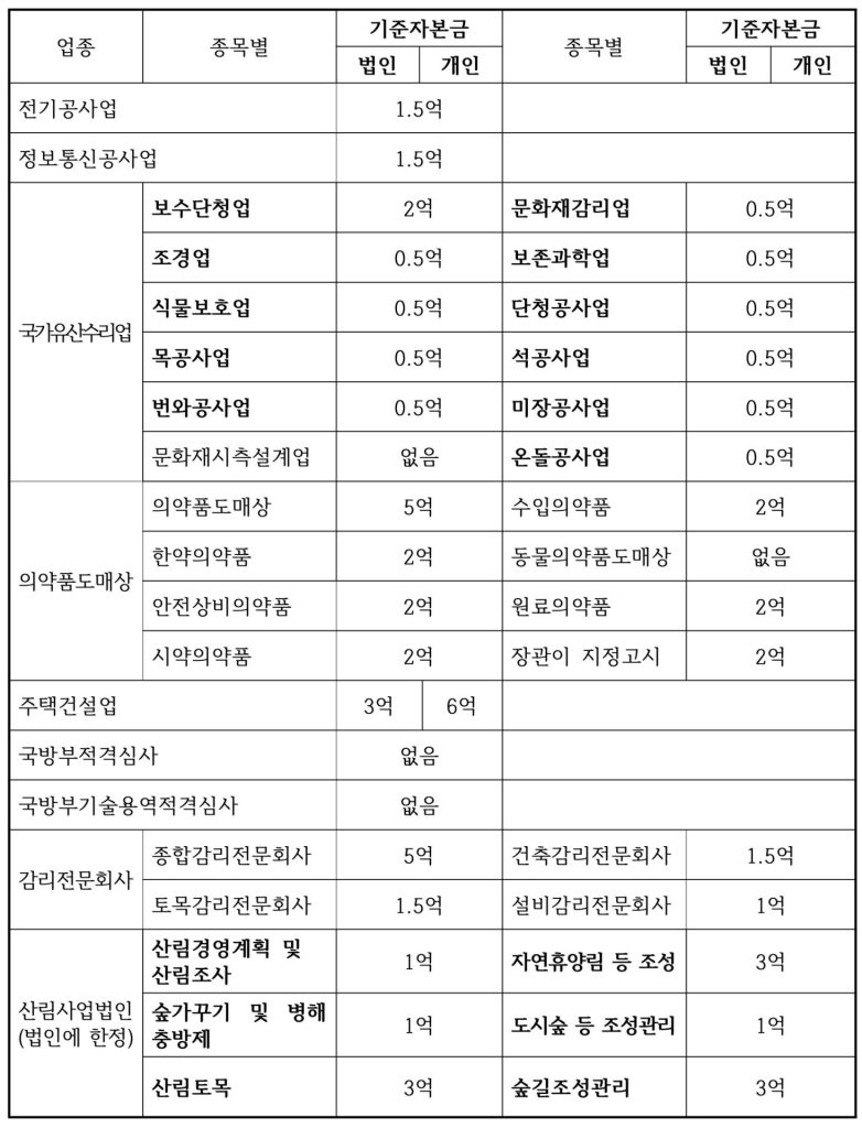 기업진단 기준자본금2 기업진단 기준자본금2